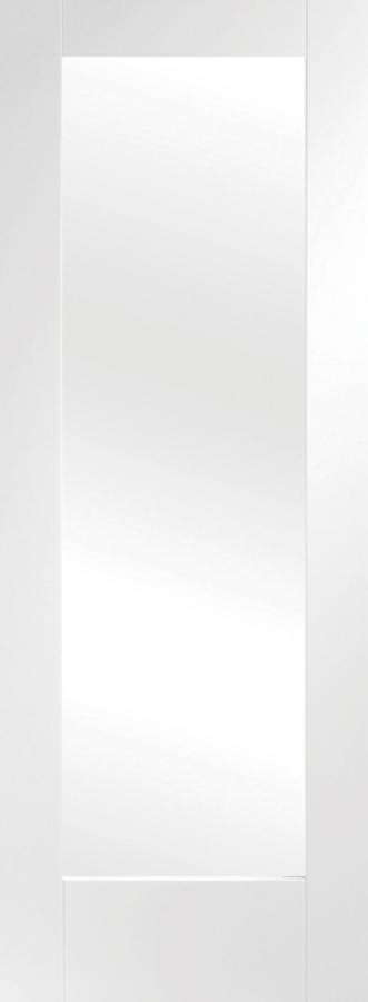 Clearance Pattern 10 White Primed Internal Door with Clear Glass